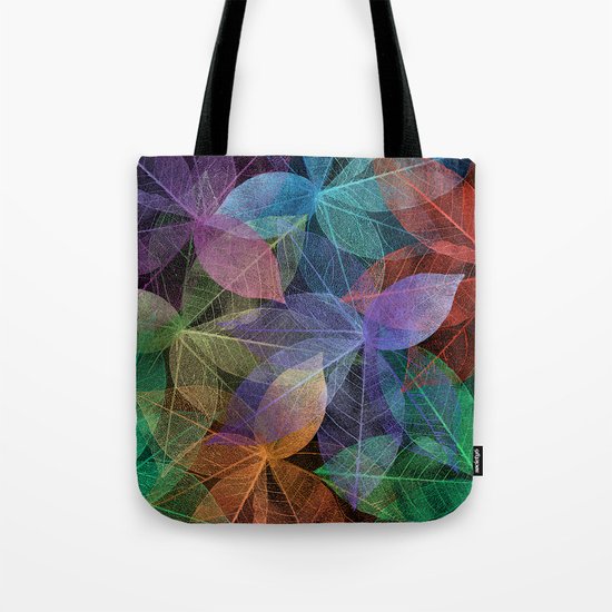 Colored Leaf Pattern 2 Tote Bag