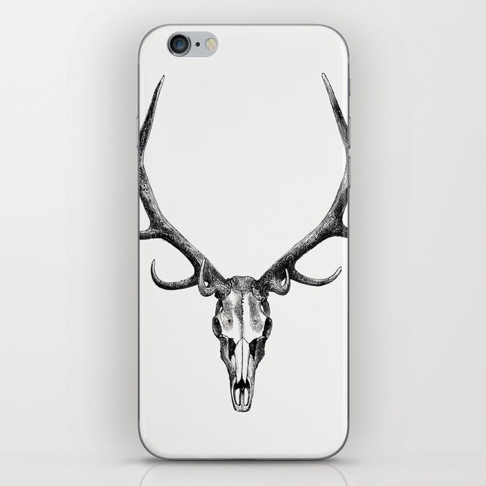 Stag skull drawing, The Great and Small Game of India iPhone Skin