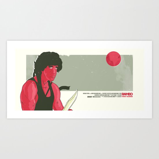 Rambo First Blood Movie Scene Art Print