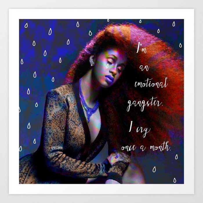 Cardi B Emotional Gangster Quote Art Print By Mintzy Society6