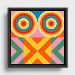 Colorful Owl Framed Canvas