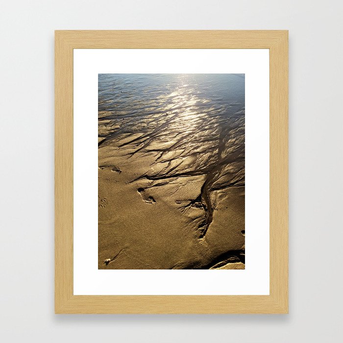 Waves on sand 3 Framed Art Print