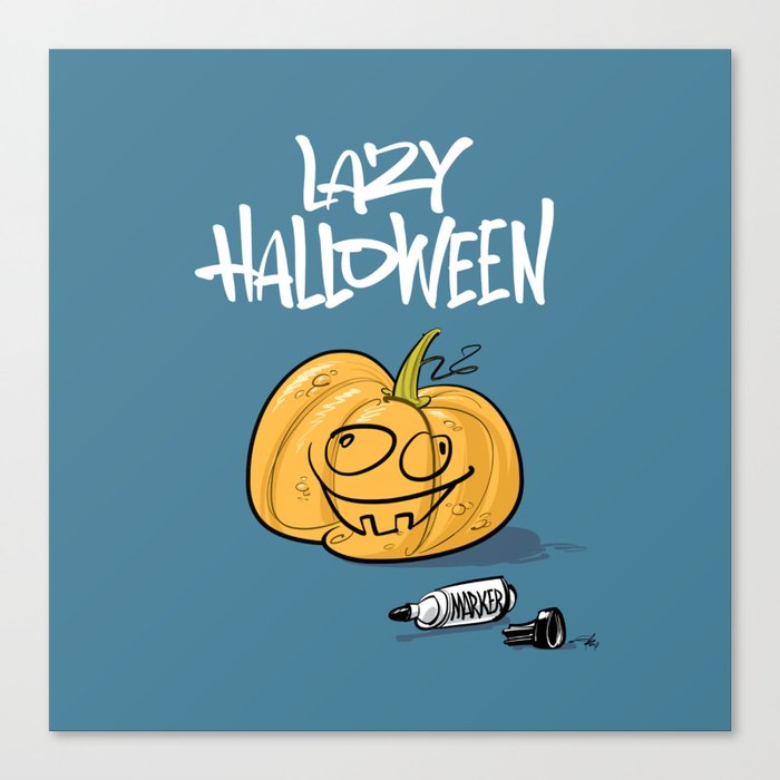 Lazy Halloween Canvas Print