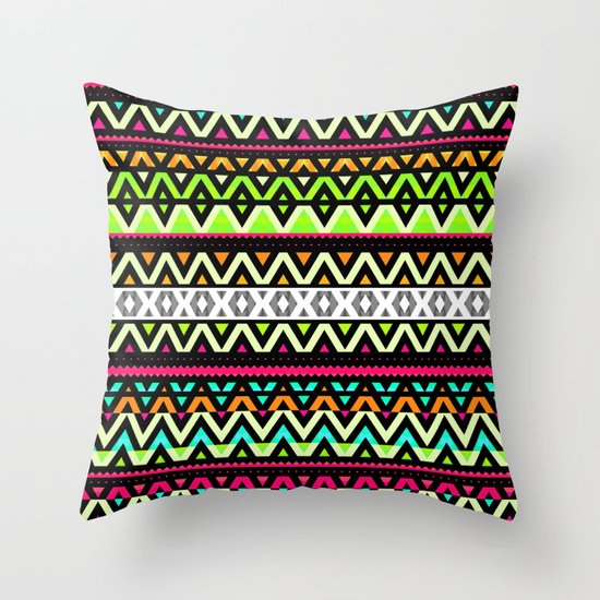 Neon Mix Throw Pillow