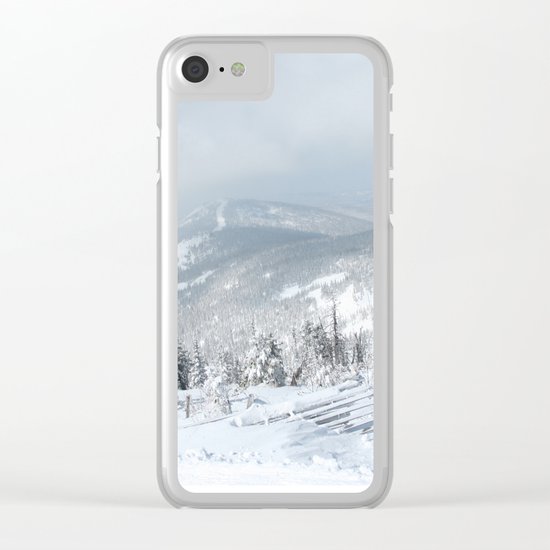 Blue mountains 2 Clear iPhone Case