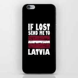 Latvia Flag Saying iPhone Skin