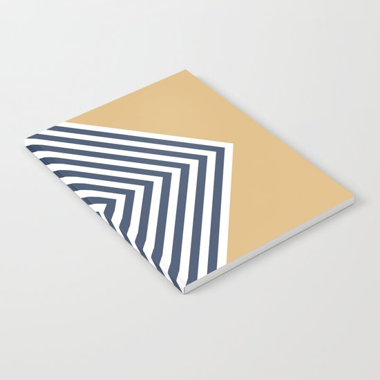 Gold & Navy Chevron Notebook