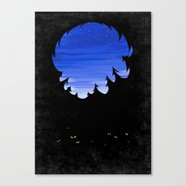 Forest in the night Canvas Print