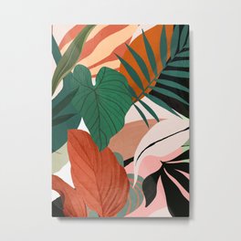 Abstract Art Tropical Leaves 44 Metal Print