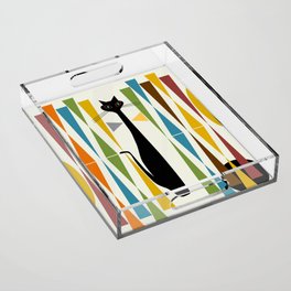 Mid-Century Modern Art Cat 2 Acrylic Tray