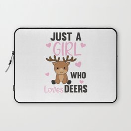 Just A Girl who Loves Deers - Sweet Deer Laptop Sleeve