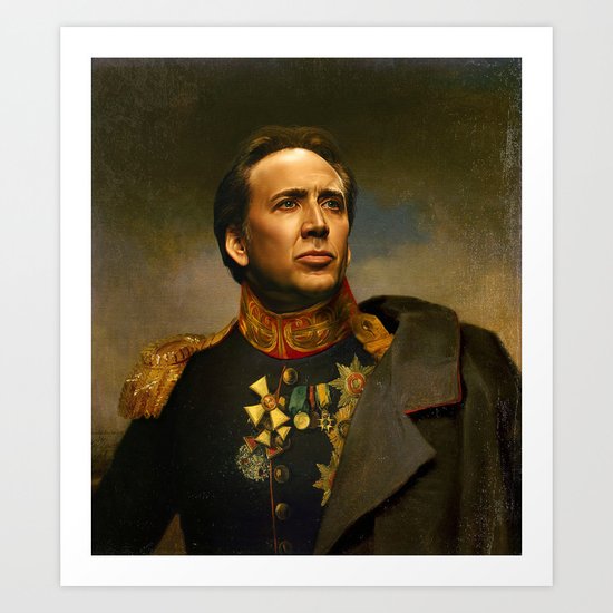 Nicolas Cage - replaceface Art Print