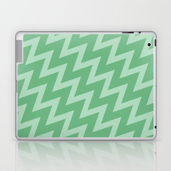 Slanted Minty Fresh Chevron Laptop & iPad Skin