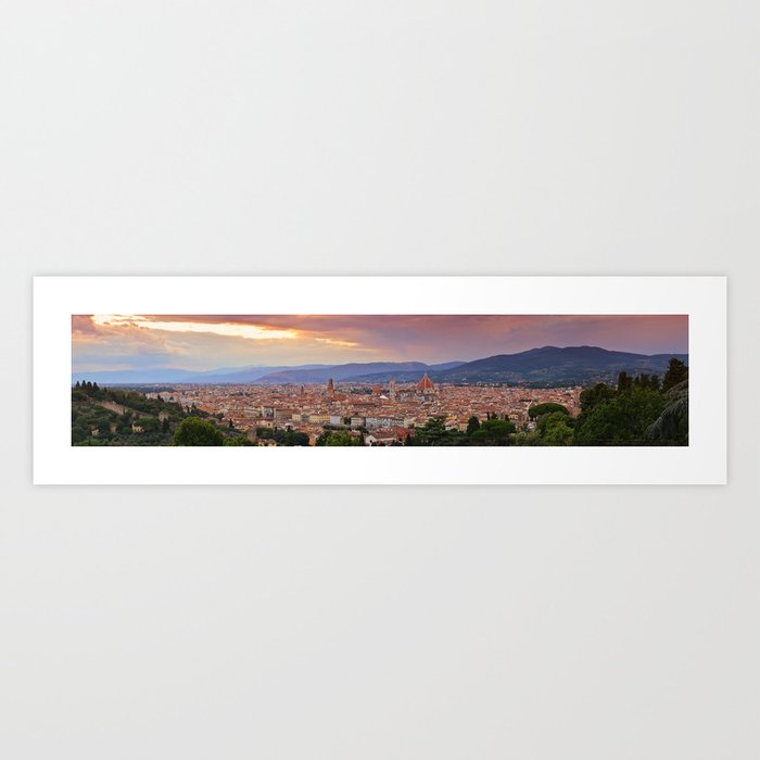 Panorama Florence, Italy. Art Print