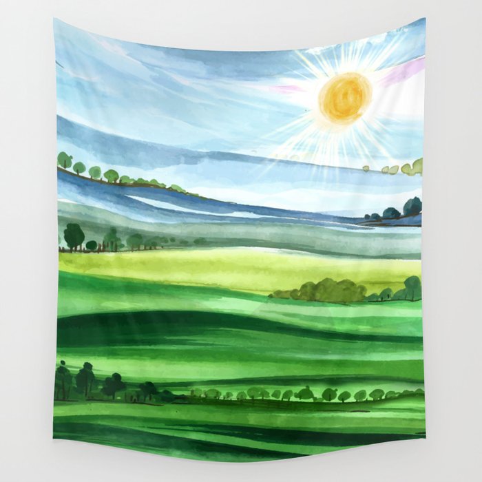 Colorful Landscape 3 Wall Tapestry