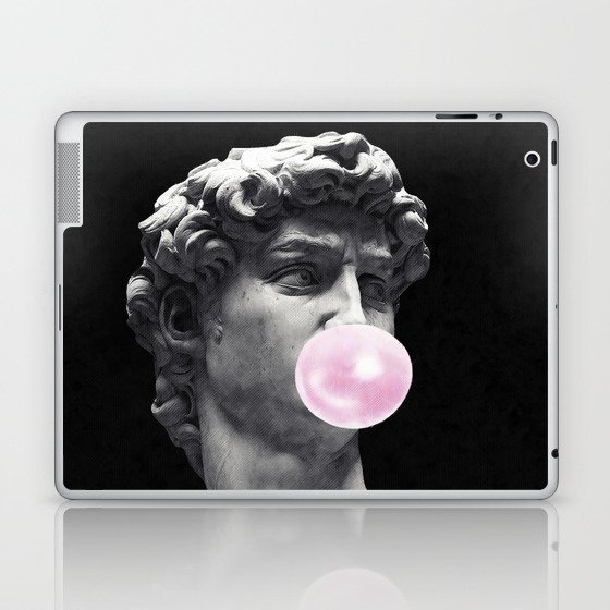 David blowing bubblegum bubble Laptop & iPad Skin