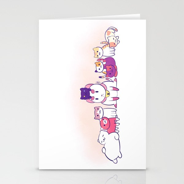 puppycat atsume Stationery Cards