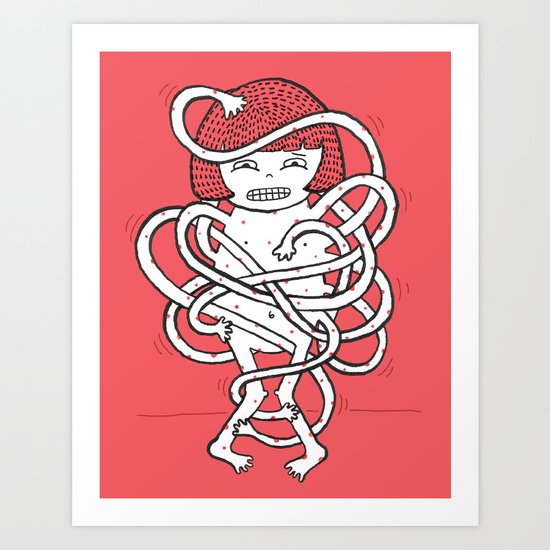 Itchy! Art Print