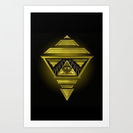 Gold Armour Temple Logo Art Print