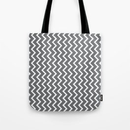Halloween Chevron Grey with Dots Tote Bag
