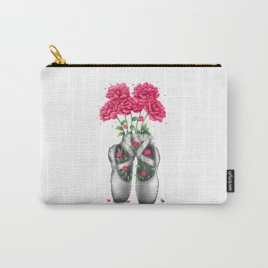Pointe with pink peonies Carry-All Pouch