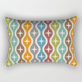 Mid Century Modern Starburst Pattern 138 Googie Rectangular Pillow