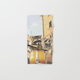 Raccoons on the road trip Hand & Bath Towel