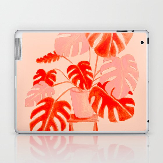 Coral Monstera Laptop & iPad Skin