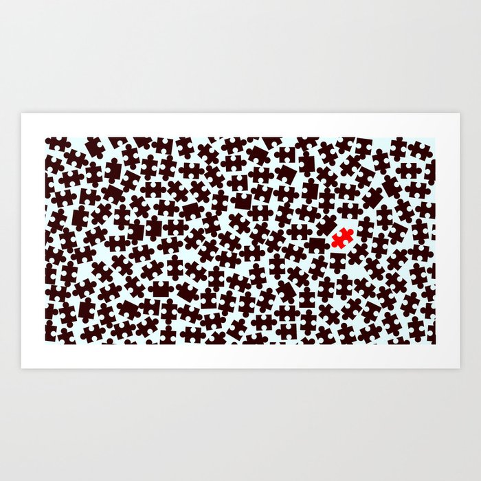 Odd One Out Jigsaw Art Print