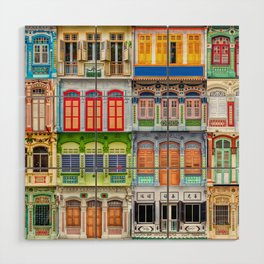 The Singapore Shophouse Wood Wall Art