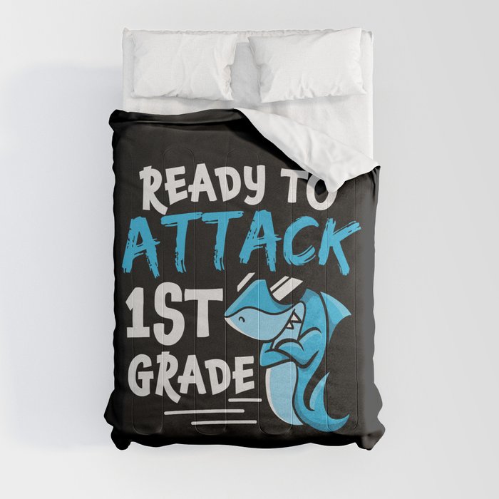 Ready To Attack 1st Grade Shark Comforter