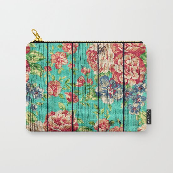 Flowers on Wood 06 Carry-All Pouch