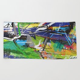 Abstractionwave 004-15 Beach Towel