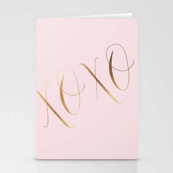 LOVE WALL ART, Xo Print,XoXo,Kiss Print,Kisses And Hugs,Pink And Gold,Gold Foil,Girls Room Decor,Gir Stationery Cards