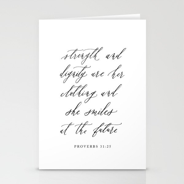 Strength And Dignity Are Her Clothing Proverbs 31 25 Calligraphy