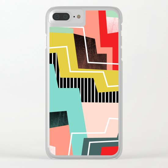 Color Block Clear iPhone Case
