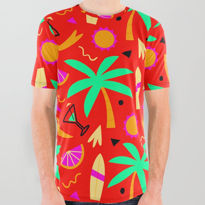 summer All Over Graphic Tee