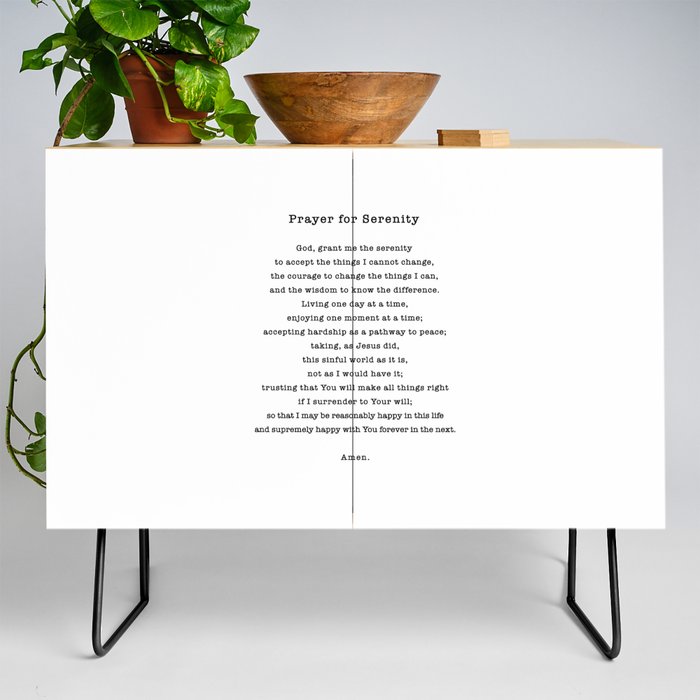 Serenity Prayer  Credenza