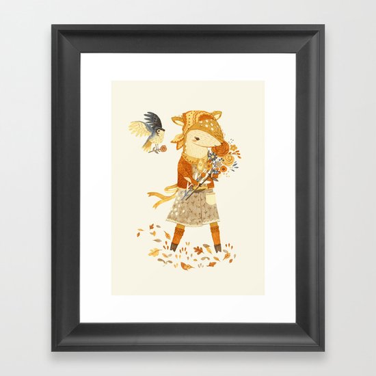 Dakota the Daisy Deer Framed Art Print