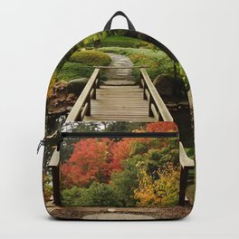 Bridge to Happiness, Autumn Backpack | Landscape, Calm, Digital, Ubc, Photo, Bc, Bridge, Britishcolumbia, Garden, Autumn 