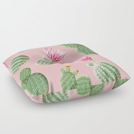 Cacti Summer Tropical Resort Monstera Plants Floor Pillow