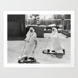 Funny Nuns Art Print