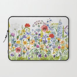 Colorful Midsummer Scandinavian Wildflowers Meadow  Laptop Sleeve