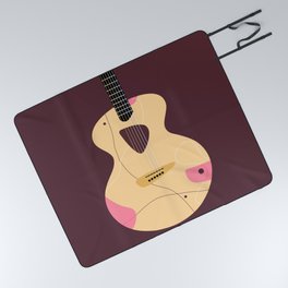 Acoustic guitar illustration Picnic Blanket