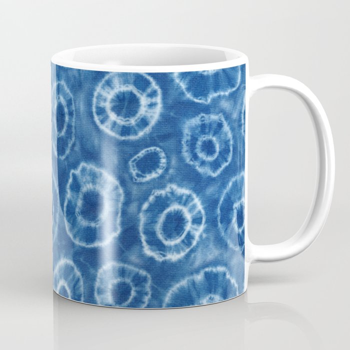 Shibori Circles Tie-Dye Coffee Mug