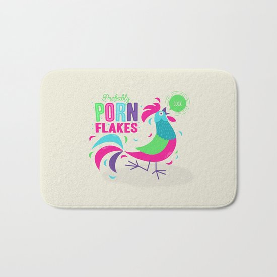 Porn Flakes Bath Mat