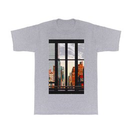 New York City Window #2-Surreal View Collage T Shirt