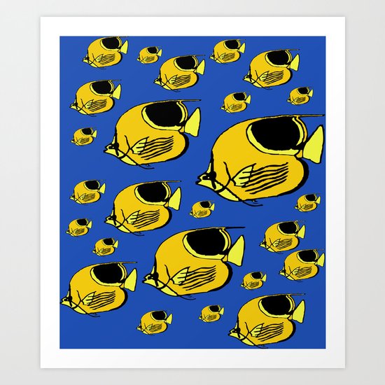 Yellow Sunfish Art Print