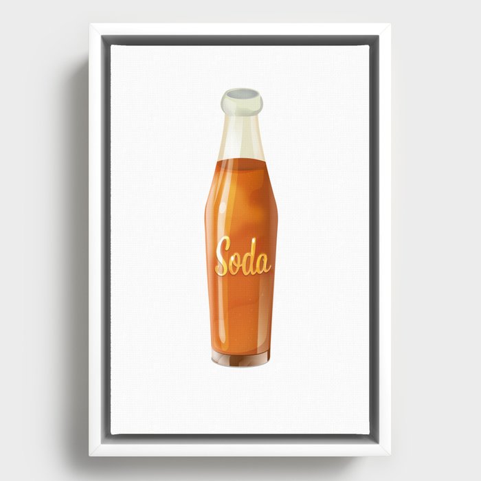 Soda drink Framed Canvas
