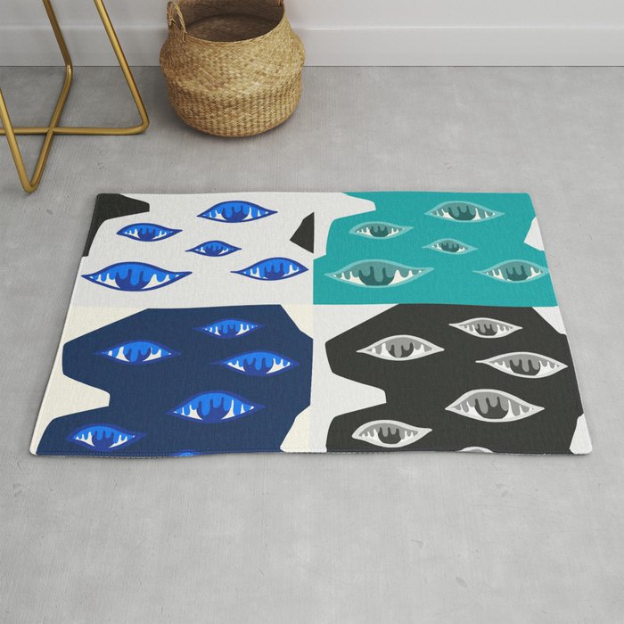 The crying eyes patchwork 2 Rug